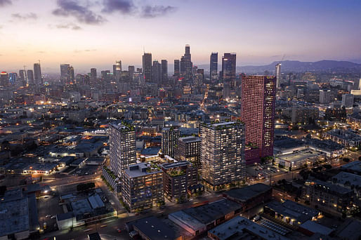 Rendering of the proposed Fourth & Central development in Downtown Los Angeles. Image: Studio One Eleven/Adjaye Associates