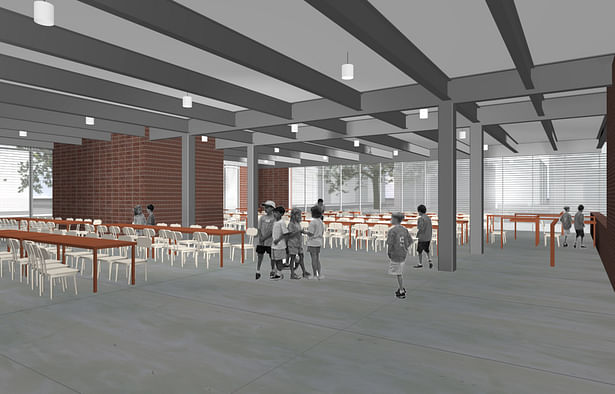 •Interior Cafe at Paterson Public School 24 , Paterson, NJ (Gunter & Hee with SOM, NY)