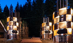 PSU architecture students create new Pickathon Treeline Stage from 160 wooden apple bins