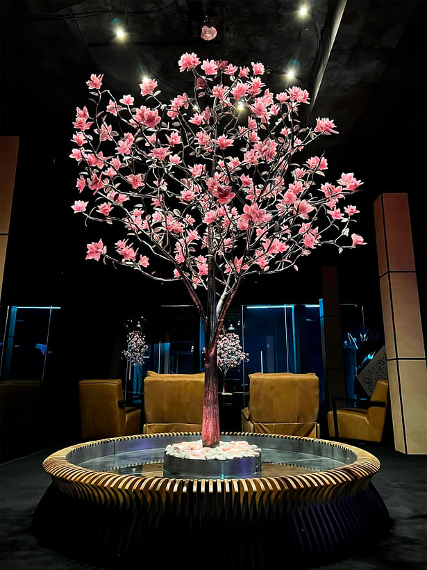 Seeking innovative approaches to enhance halls and lounge areas, the specialists at DION crafted the stunning «Magnolia» This piece was developed as an artistic solution to bring a unique and visually appealing element to any indoor space.