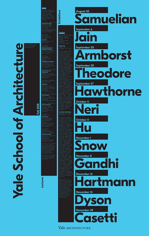 Poster courtesy of Yale School of Architecture