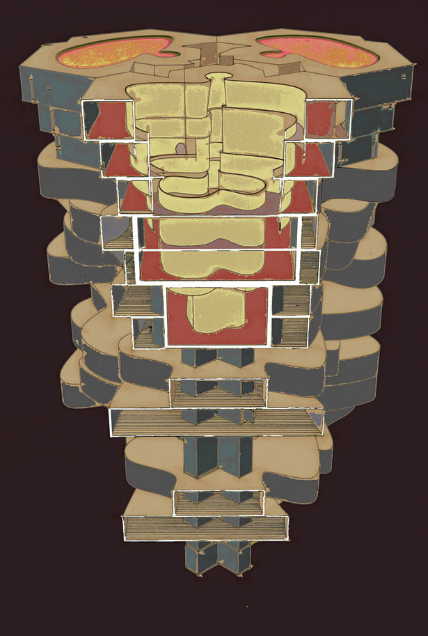 Owen Nichols - Section through housing tower