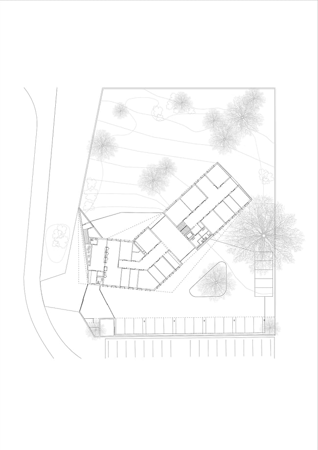 Floor plan, levels 3 & 4. Image courtesy of Roeoesli & Maeder Architects.