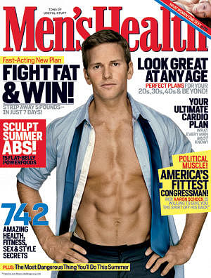 Aaron Schock on the cover of Men's Health. Credit: Men's Health