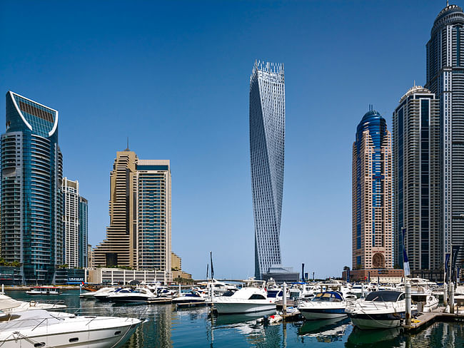 CTBUH Best Tall Buildings 2014 - Middle East & Africa regional winner: Cayan Tower, Dubai, UAE. Photo © Tim Griffith
