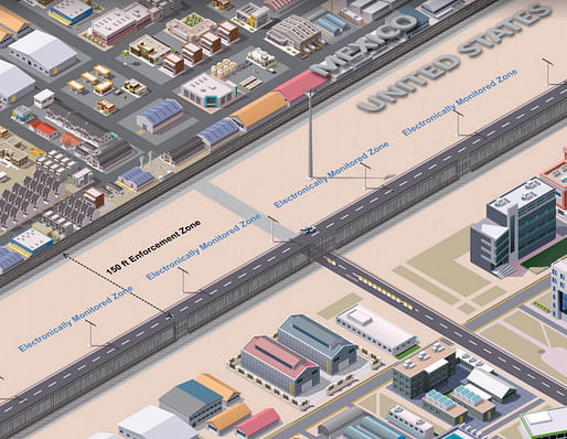 Rendering of one of the border wall concepts. Credit U.S. Customs and Border Protection 