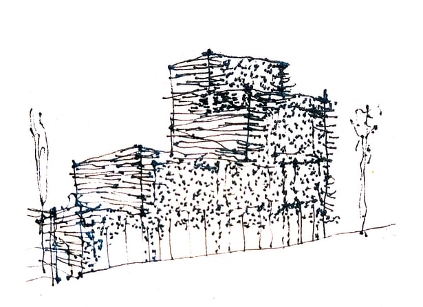 The stacking volume is depicted in the first sketch ©HAS design and research