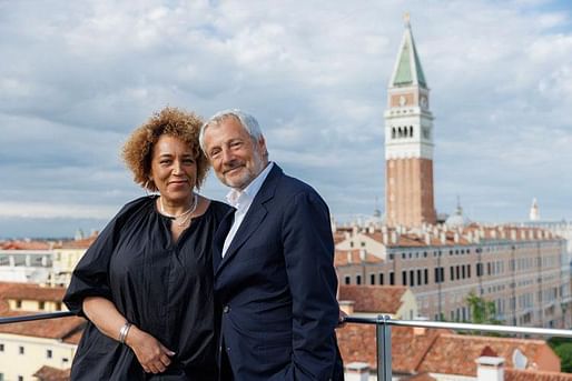 Lesley Lokko and 18th Venice Biennale President Roberto Cicutto. Image courtesy La Biennale di Venezia.