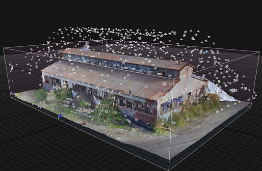 These points indicate every location where a Skydio drone using 3D Scan captured a photo. Image: Skydio