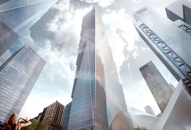 Rendering of BIG's proposal for Two World Trade Center.