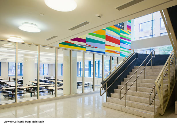 Lobby with view of the cafeteria