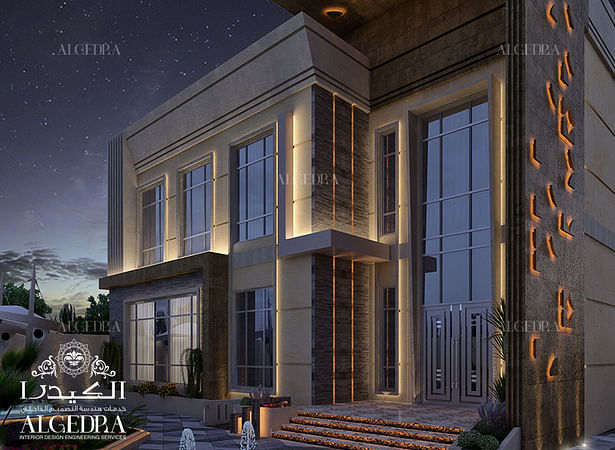 Modern villa exterior design in Fujairah by Algedra architects