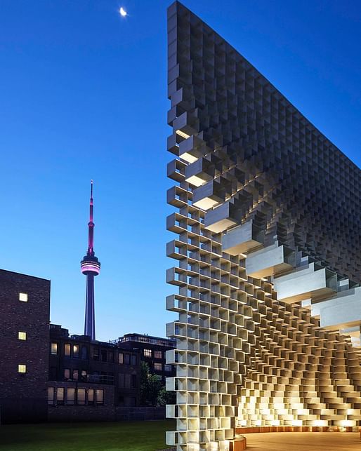 "Look, I'm in Toronto!" said Bjarke Ingel's 2016 Serpentine Pavilion in 2018. Photo: @westbankcorp/<a href="https://www.instagram.com/p/Bnlqx6IFjpP/?taken-by=westbankcorp">Instagram</a>
