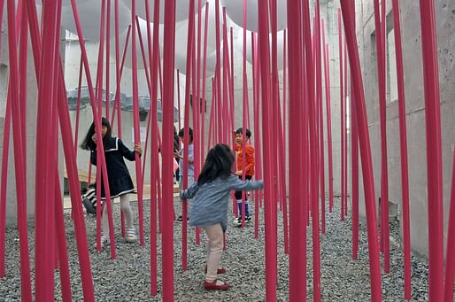 'Cloud Forests, Pavilion for Children’s Play' in Hwaseong, South Korea by UnitedLAB, 2017. Photograph by Pace Studio