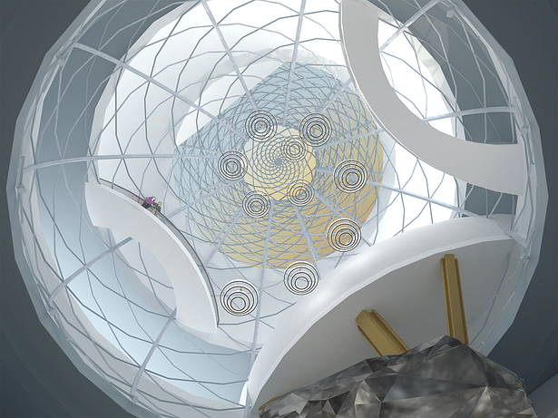2F Sanctuary Hall, Worm's Eye view to Oculus Roof