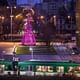 Hello Wood's Christmas tree installation at the Palace of Arts in Budapest. Photo: Daniel Domolky