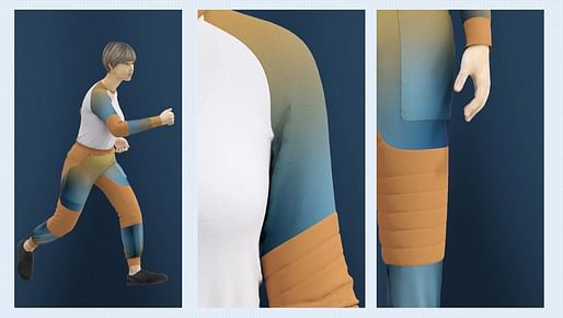 Color palette and jumpsuit design by RISD grad student Ann Dinh. Image courtesy RISD. 