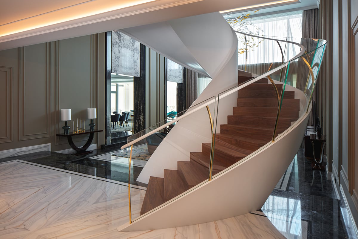 IIXX Carat - Dubai, Palm Jumeirah - Villa 03 - helical staircase ...