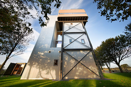 Tonkin Liu's 2021 Stephen Lawrence Prize-winning adaptive reuse project The Water Tower. Image © Dennis Pedersen