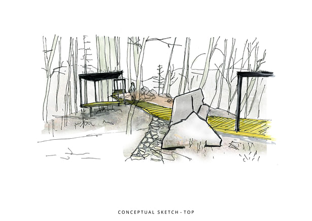 Concept Sketch – Top henkai architekti, Zahrada-Park-Krajina