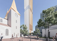 Celebrating Heritage: Lockhart-Krause Architects' Highrise Tower Mirrors Cathedral's Iconic Spires