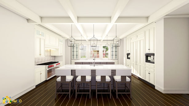 Modern Kitchen Interior Rendering Philadelphia PA