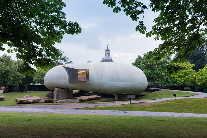 Smiljan Radic unveils egglike 14th Serpentine Pavilion in London's