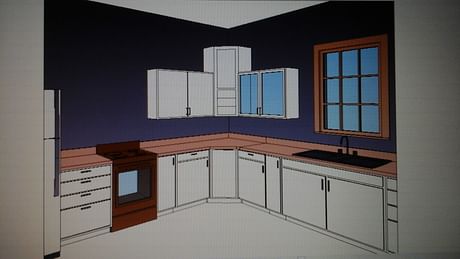 Kitchen Layout for a Residential Bungalow.