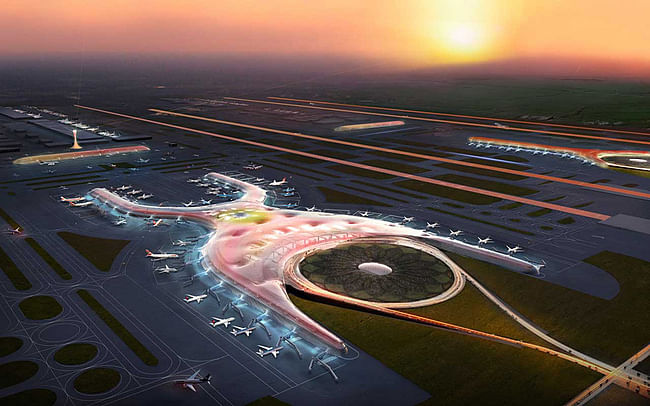 Foster + Partners and FR-EE collaboration to design new Mexico City International Airport. Image courtesy of Foster + Partners.