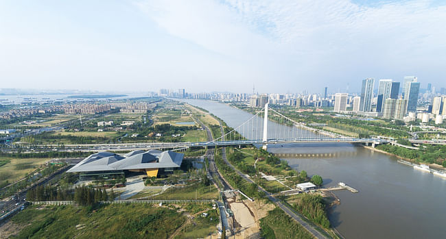 Nanjing Ecotech Island Exhibition Center. Image: NBBJ / Terrance Zhang