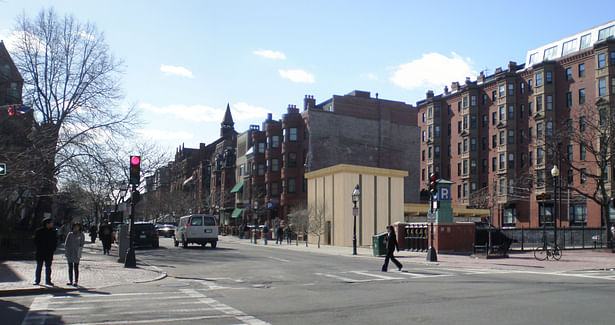 image of building around it’s context on Newbury Street