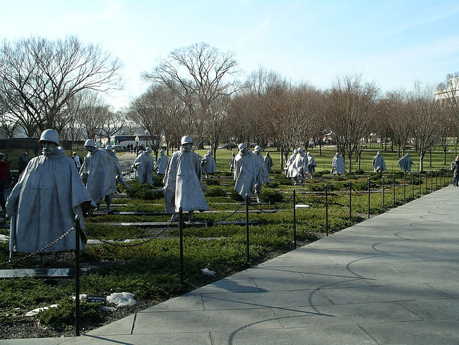 Korean War memorial in Washington, DC, via flickr user ealasaid.