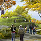 Rendering of the Western Trailhead at Ridgeway from the cul-de-sac. Image via the606.org