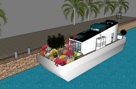 Smar living concept of af houseboat