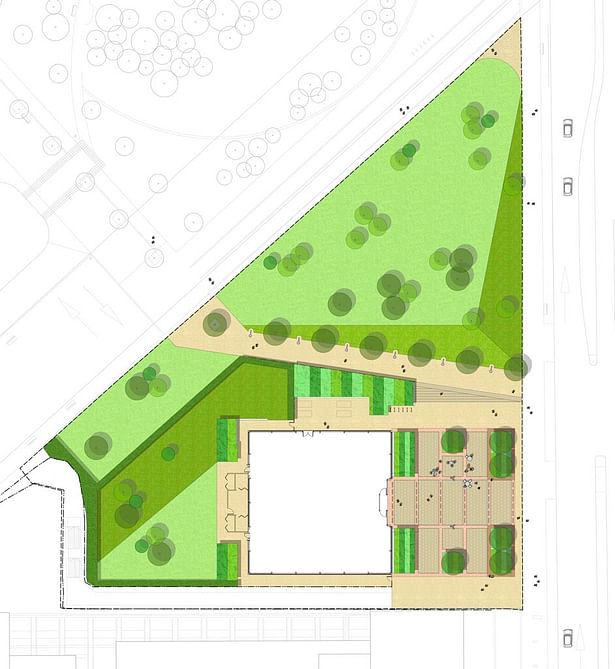 Plan of East Village Marketing Suite Landscape
