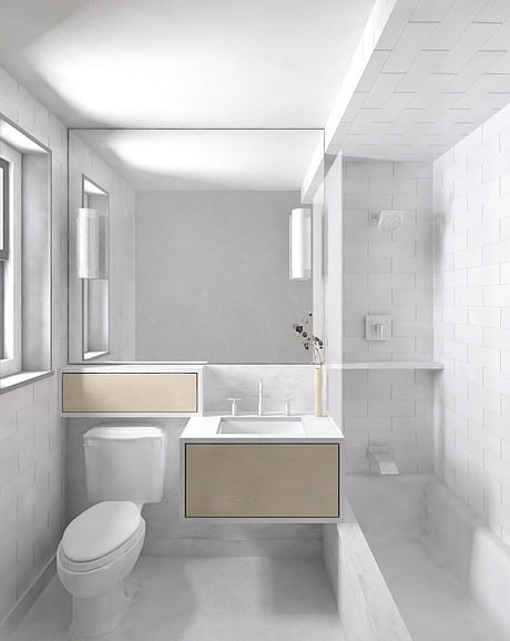 Client F master bath rendering