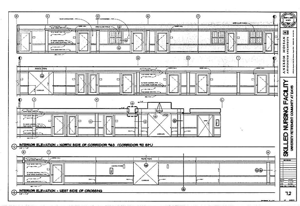 Interior Elevations- Skilled Nursing Corridors & Crossing