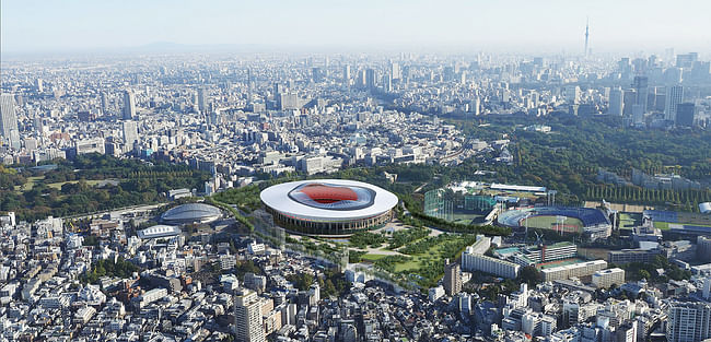 Design B - believed to come from Toyo Ito's firm. (Photo: Japan Sports Council)