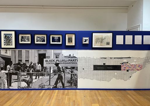 Installation view, 'Black Home as Public Art' at the University of Texas at Austin School of Architecture. Image courtesy of The University of Texas at Austin School of Architecture