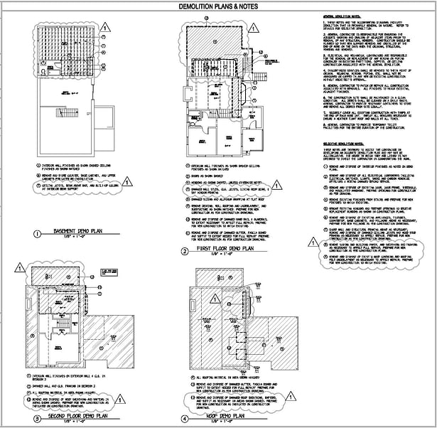 Denville Residence - Demo Plans & Notes