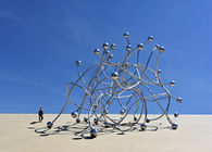 The Path of the Silver Sphere, a public art sculpture.