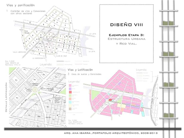Comprehensive reorganization of La Otra Banda, Santiago - Urban structure and Road network
