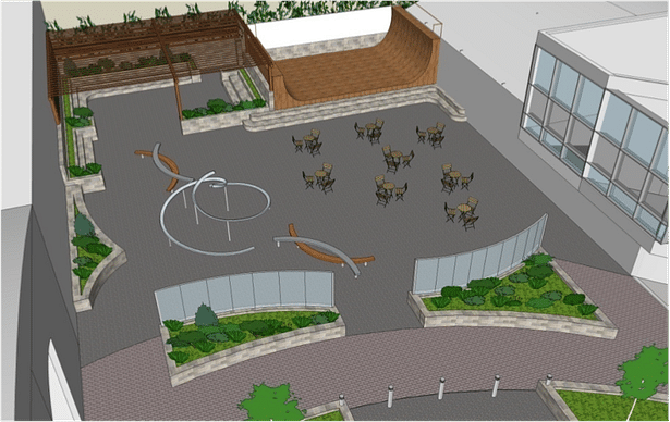 shared public courtyard /event space