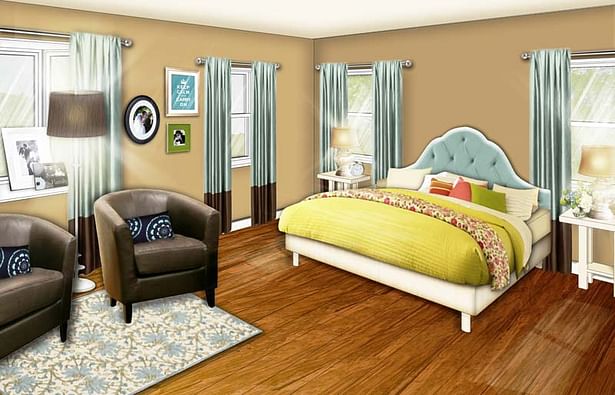 Model Master Bedroom: Revit Architecture, Adobe Photoshop.
