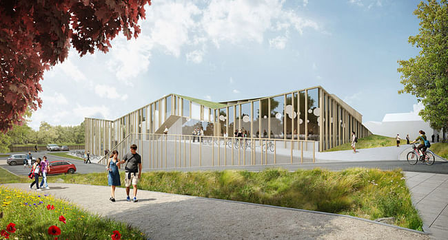 Competition-winning design for the new community center ‘Het Anker’ in Zwolle, The Netherlands by MoederscheimMoonen Architects (Image: MoederscheimMoonen Architects)