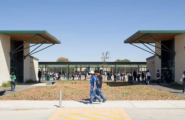 New classroom buildings created a quad