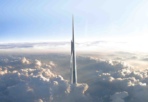 When completed in 2018, Jeddah's Kingdom Tower will stand at least 1 kilometer/3,281 ft tall (the final height is till kept confidential). 