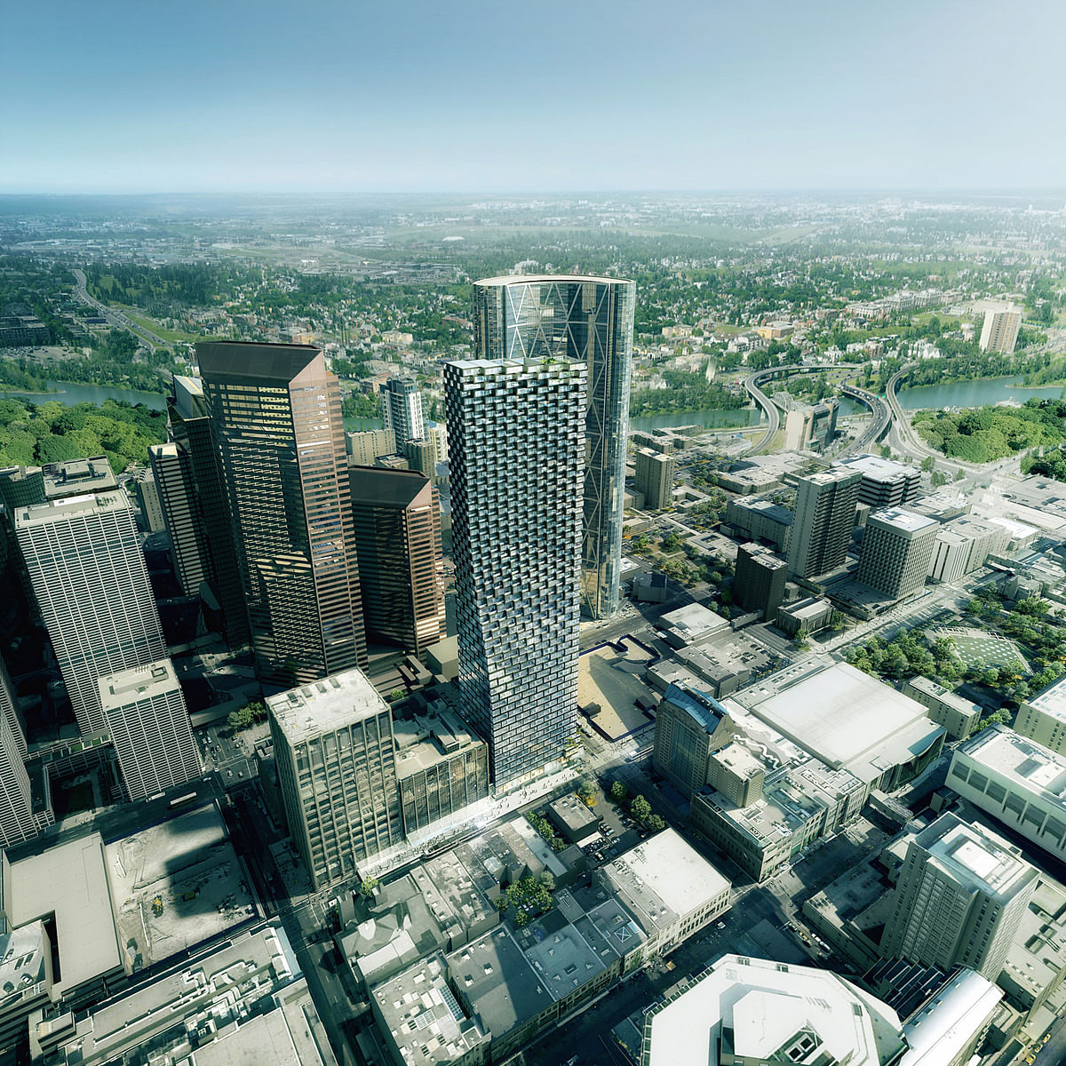 BIG's Telus Sky Tower is composed to form a feminine silhouette