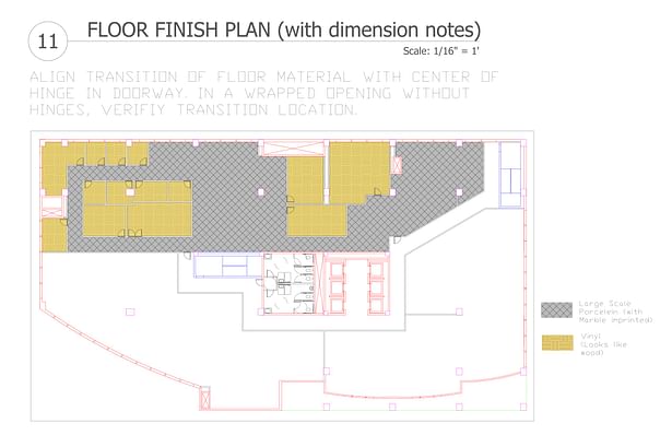 Floor Finish Plan (With Dimension Notes)