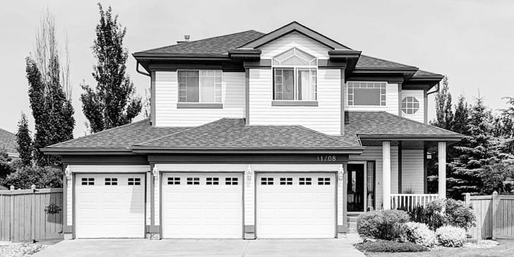 A typical suburban house with a triple garage. ©Royal LePage